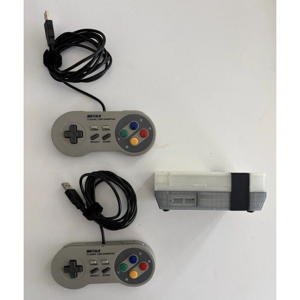 Raspberry Pi 3 NES Style Glow in the Dark 3D Printed Case 2 Buffalo USB Gamepad